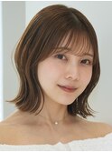 表参道白髪ぼかしウルフショートボブベージュアッシュグレージュ