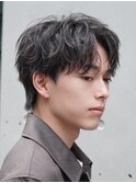 原宿メンズパーマルーズパーマシャドウパーマセンターパート緩め