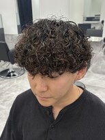 ノイセルヘアー(Noisyle Men's hair)&nbsp;リバースセンターパート/ニュアンスパーマ/ダウンバング/MEN'S