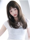 《Agu hair》韓国風ロング 顔まわりレイヤー ワンカール