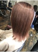 #ピンクブラウン#ブラウン多め#春カラー#ピンクカラー