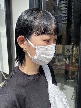 ヘアー アイス ルーチェ(HAIR ICI LUCE) ぱつっとボブ ラインボブ ボブ 担当山中
