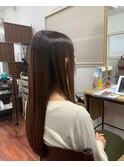 髪質改善カラー　ロング