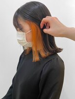 ヘアーメイクオズ(hair make O/S)&nbsp;ヘアメイクオズ＆佐藤魁人　インナーカラーオレンジ