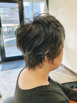 パペル(PAPEL) 大人女性似合わせカット(ショートレイヤー)+白髪ぼかしカラー