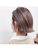 切りっぱなしボブ三重富田韓国レイヤーカット顔周りレイヤーボブ