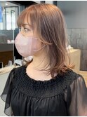 ベージュミディト_チェリーブラウンフェミニンロング_ba406001