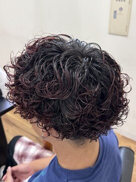 スウェル 千葉店(Swell) 赤髪×緩めプードル