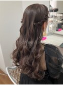 ねじりハーフツインアレンジ