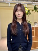 小顔に見せるヘア/レイヤーカット/暖色ブラウン