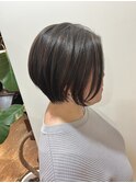 【lotus　下枝】ブリーチなしハイライト/前下がりショートボブ