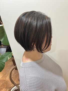ロータスヘアーデザイン(Lotus Hair Design) 【lotus　下枝】ブリーチなしハイライト/前下がりショートボブ