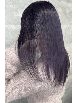 ルイス(L'wis) 縮毛矯正履歴+ブリーチ1回 オーロラ♪ラベンダー【L'wis乙津】