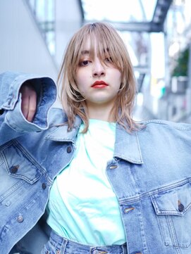 ギークス(GEEKS) 【GEEKS渋谷】ミルクティーベージュ/ウルフカット/春夏ヘア/小顔