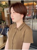 ハンサムショート×オレンジベージュ