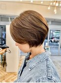 30代40代50代☆ショートボブイエローベージュマッシュボブ
