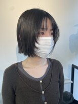 【上條実織】ツヤ感と透明感◎暗髪ボブスタイル