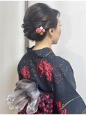 浴衣に合うアップ