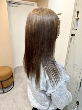 ムード(mood) ミルクティーベージュ×ブラウン/デザインカラー/ルーツカラー