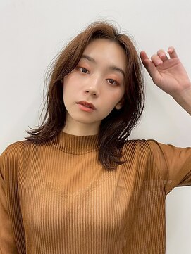 キース ヘアアンドメイク 恵比寿(kith. hair&make) 外はねボブ くびれヘア くびれ巻き レイヤーカット ミルクティー