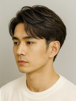 ハレ メンズサロン たまプラーザ(Hale)&nbsp;Haleメンズ刈り上げセンターパートニュアンスパーマたまプラーザ