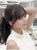 イメチェン/前髪/顔周り/レイヤーカット/白髪ぼかし/髪質改善