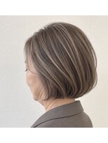ウル(ulu) 白髪活かした明るめベースのハイライト 名東区 白髪ボカシ