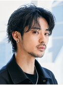原宿メンズパーマスパイラルパーマセンターパートガイルヘア20代
