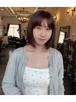 ロゴライフアットガーデン(logo life at garden)&nbsp;切りっぱなしボブ×暖色カラー