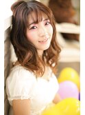 可愛い小顔♪ナチュラルエアウェーブセミディ