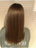 セミロング/マロンベージュ/艶カラー