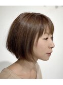 ナチュラルボブ×ハイライト