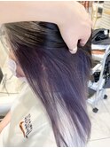 インナーカラー×パープル×髪質改善