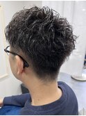 大人パーマサイドスッキリメンズカット