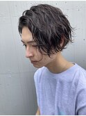 波巻きスパイラルパーマツイストパーママッシュメンズパーマ