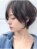 ショコラアッシュヘルシースタイルふんわりカールショート
