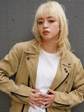 ブゾン(buZon) 【buZon ブゾン】抜きっぱなし/ブロンドカラー/ミディアムウルフ