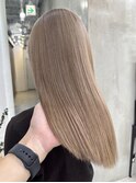 インナーカラーイヤリングカラーダブルカラー波巻きグレージュ◎
