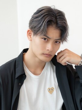 イオ 本厚木(io) メンズバレイヤージュセンターパート束感コンマヘアハイライト