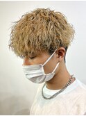 ハイライト/メッシュ/ツイストパーマ/ツーブロック/メンズ