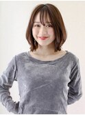 流し前髪/シースルー前髪/レイヤーボブ/くびれボブ
