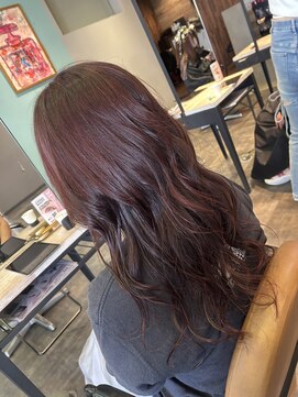 ステレオ ヘアデザイン 安城店(STEREO HAIR DESIGN) …ブリーチ無しピンクカラー(8月)…