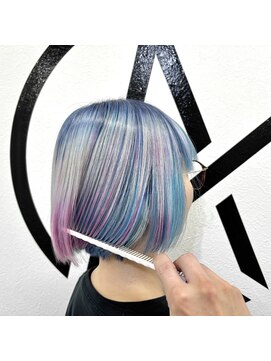 アルケム 学芸大学(AlChem) 【Hana指名】1ブリーチで作るパステルスタイル[ハイトーン]