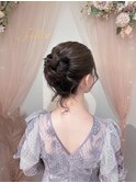 アップヘア シニヨン お呼ばれヘア ヘアセット
