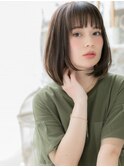シースルーバング前下がりワンカールボブc3越谷20代30代40代!