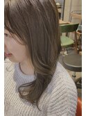 艶カラー ココアグレージュ 韓国風ヘア イヤリングカラー 中島