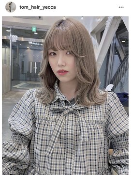 イェッカ(YECCA) ミルクティーグレージュ＊韓国風顔まわりカット