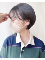 モリオフロムロンドン 原宿本店(morio from London)&nbsp;【morio 原宿】黒髪丸みショート　小顔　耳かけ