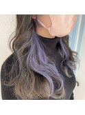☆ダークグレージュ×ペールバイオレット、イヤリングカラー☆