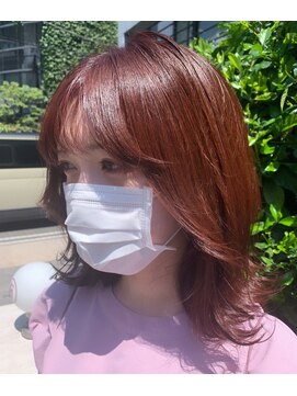ヘアサロン ガリカ 表参道(hair salon Gallica) かわいいチェリーブラウン/イメチェン/ブリーチなしダブルカラー